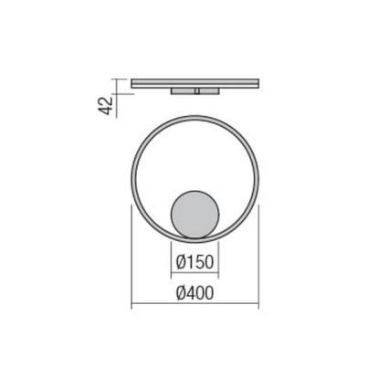 Redo 01-1701 - LED Zidna svjetiljka ORBIT LED/28W/230V bronca