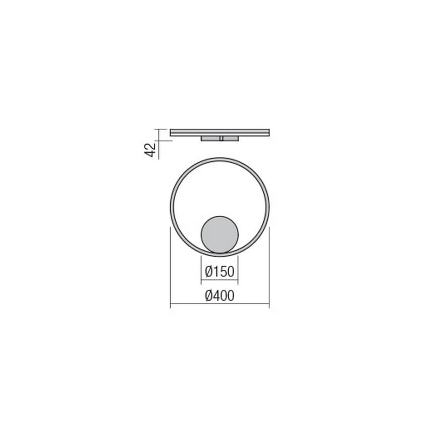 Redo 01-1701 - LED Zidna svjetiljka ORBIT LED/28W/230V bronca