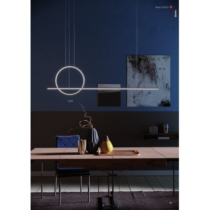 Redo 01-1735 - LED Prigušivi luster na sajli GIOTTO LED/46W/230V crna