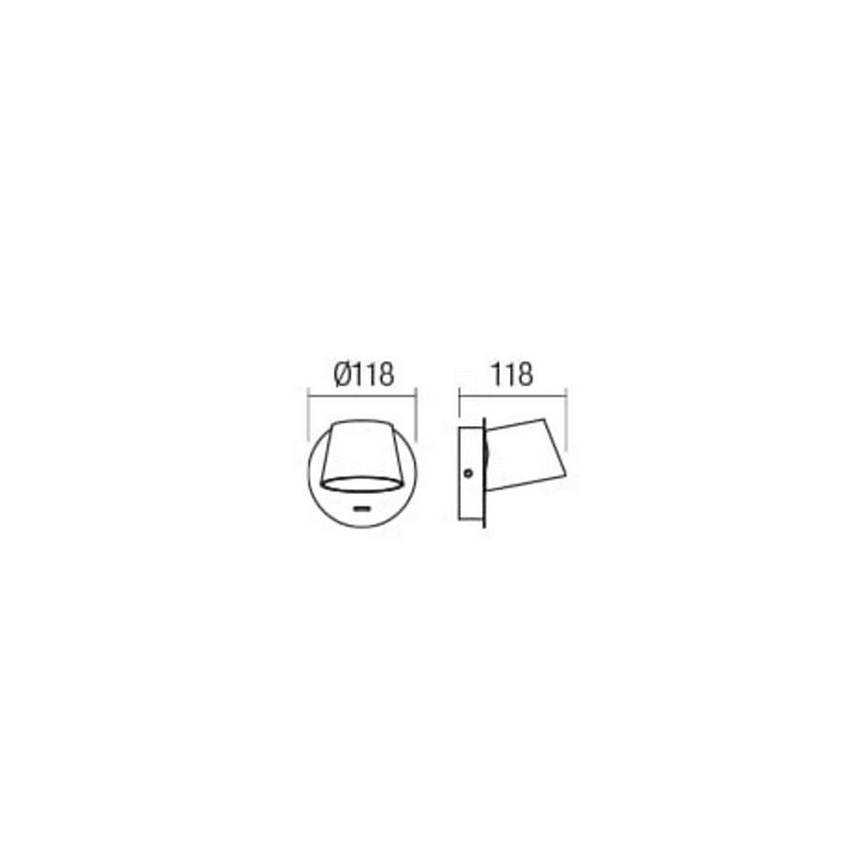 Redo 01-1738 - LED Zidna svjetiljka SHAKER LED/6W/230V bijela