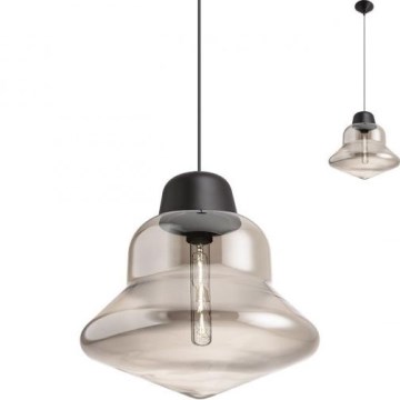 Redo 01-1771 - Luster na sajli AMNO 1xE27/42W/230V promjer 33 cm siva