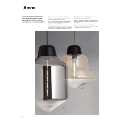 Redo 01-1771 - Luster na sajli AMNO 1xE27/42W/230V promjer 33 cm siva