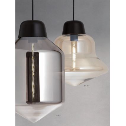 Redo 01-1773 - Luster na sajli AMNO 1xE27/42W/230V promjer 26 cm sivi