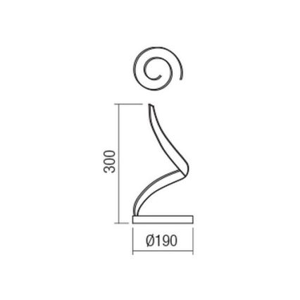 Redo 01-1816 - LED stolna lampa TORSION LED/11W/230V 3000K brončana