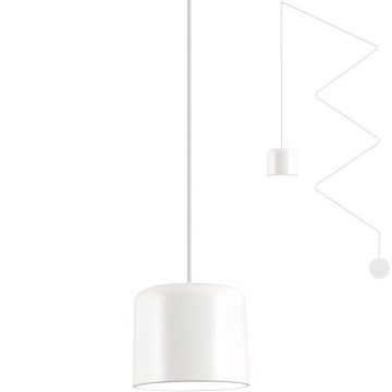 Redo 01-1821 - Luster na sajli DODO 1xE27/15W/230V pauk bijela