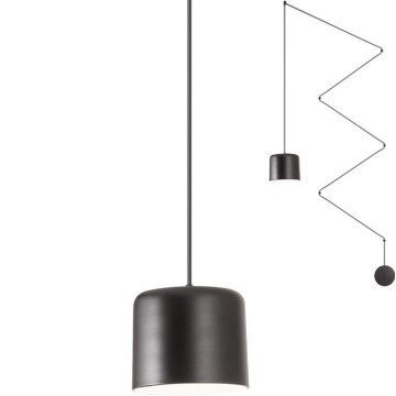 Redo 01-1822 - Luster na sajli DODO 1xE27/15W/230V pauk crna