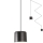 Redo 01-1822 - Luster na sajli DODO 1xE27/15W/230V pauk crna