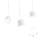 Redo 01-1825 - Luster na sajli DODO 3xE27/15W/230V pauk bijela