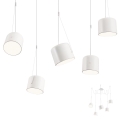 Redo 01-1827 - Luster na sajli DODO 5xE27/15W/230V pauk bijela