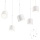 Redo 01-1827 - Luster na sajli DODO 5xE27/15W/230V pauk bijela