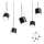 Redo 01-1828 - Luster na sajli DODO 5xE27/15W/230V pauk