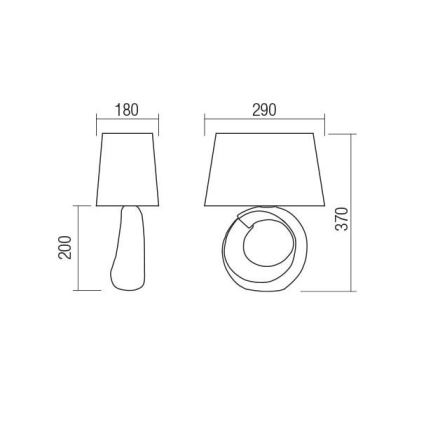 Redo 01-1838 - Stolna lampa LUA 1xE27/42W/230V