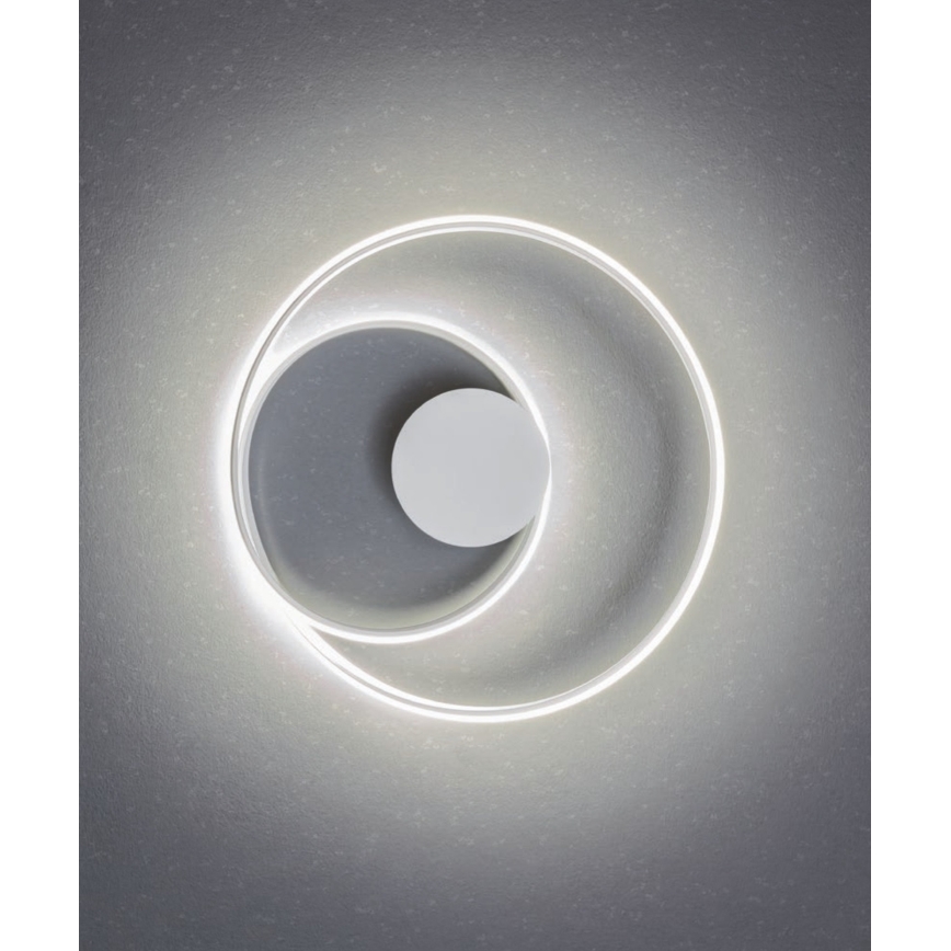 Redo 01-1886 - Prigušivo LED stropno svjetlo TORSION LED/29W/230V Ø 55 cm bijela