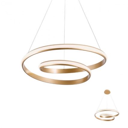 Redo 01-1889 - LED luster na sajli s mogućnošću prigušivanja TORSION LED/29W/230V 4000K promjer 55 cm u boji bronce