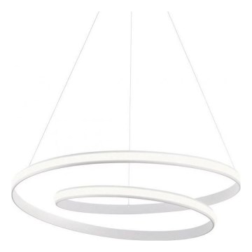 Redo 01-1890 - LED luster s mogućnošću prigušivanja na sajli TORSION LED/35W/230V 4000K Ø 75 cm bijela