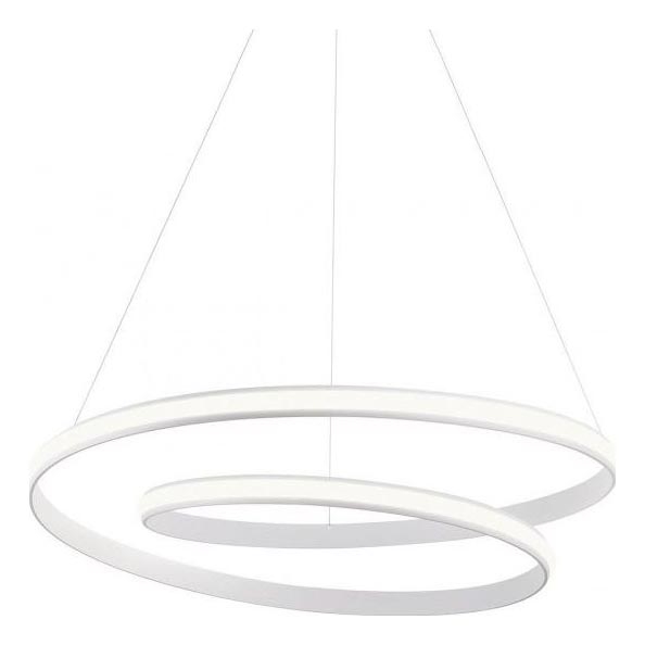 Redo 01-1890 - LED luster s prigušivanjem na sajli TORSION LED/35W/230V Ø 75 cm bijela