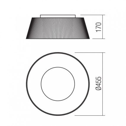 Redo 01-1934 - LED Stropna svjetiljka SARIS LED/36W/230V smeđa