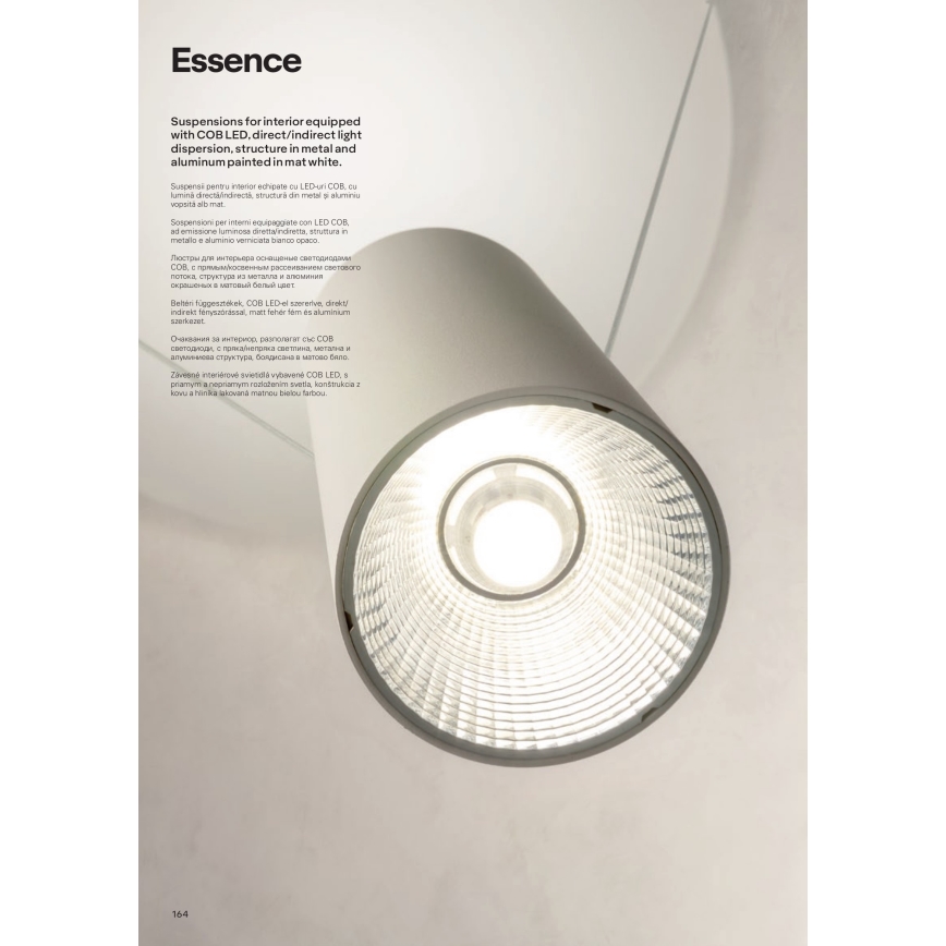 Redo 01-1971 - LED Prigušivi luster na sajli ESSENCE LED/36W/230V CRI 90 3000K bijela