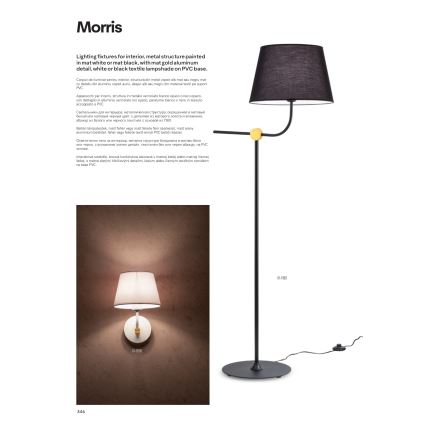 Redo 01-1981 - Stolna lampa MORRIS 1xE27/42W/230V crna