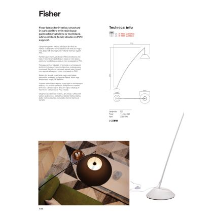 Redo 01-1988 - Podna lampa FISHER 1xE27/42W/230V bijela