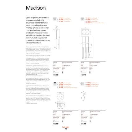 Redo 01-2034 - LED Zidna svjetiljka MADISON 4xLED/4W/230V bakar