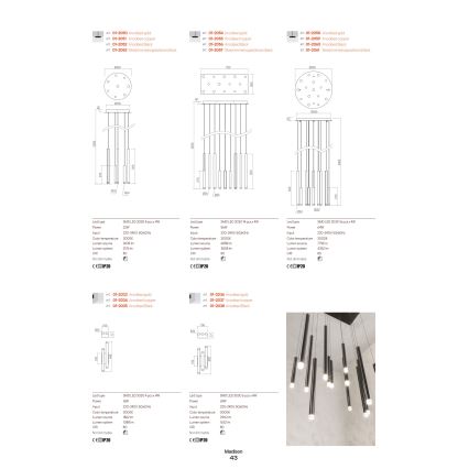 Redo 01-2034 - LED Zidna svjetiljka MADISON 4xLED/4W/230V bakar