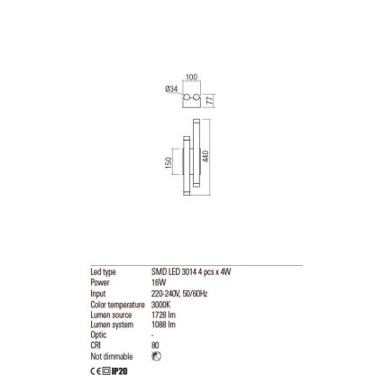 Redo 01-2034 - LED Zidna svjetiljka MADISON 4xLED/4W/230V bakar