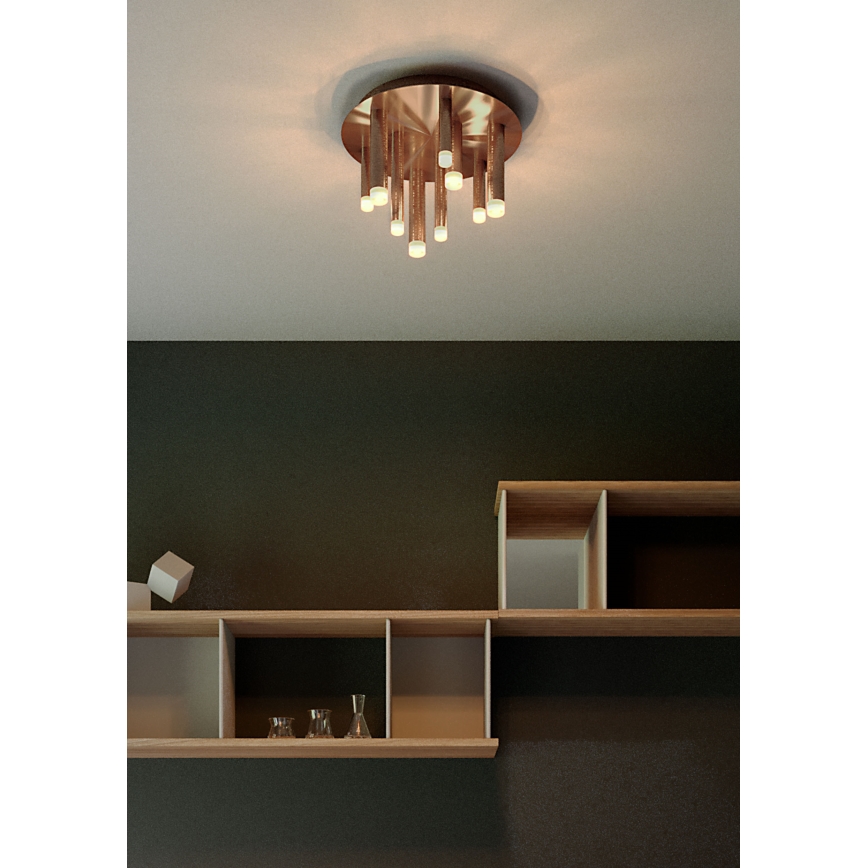 Redo 01-2040 - LED Stropna svjetiljka MADISON 9xLED/4W/230V bakar