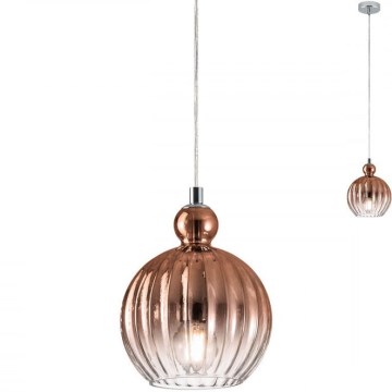 Redo 01-2064 - Luster na sajli PLUMEN 1xE14/40W/230V pr. 15 cm bakar