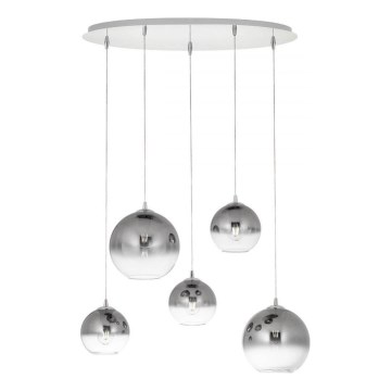 Redo 01-2079 - Luster na sajli BOWL 5xE27/42W/230V dimna