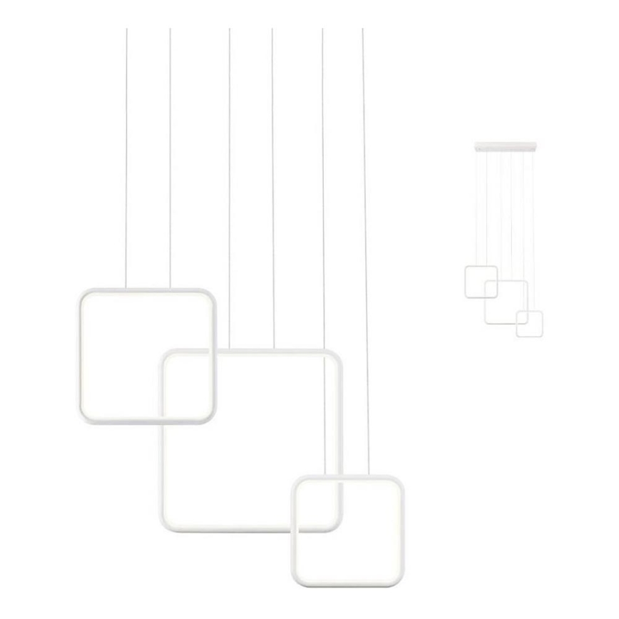 Redo 01-2097 - LED prigušivački luster na užetu THAI LED/66W/230V 3000K bijela