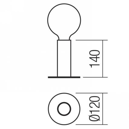 Redo 01-2131 - Stolna lampa na dodir RIVET 1xE27/42W/230V bakar