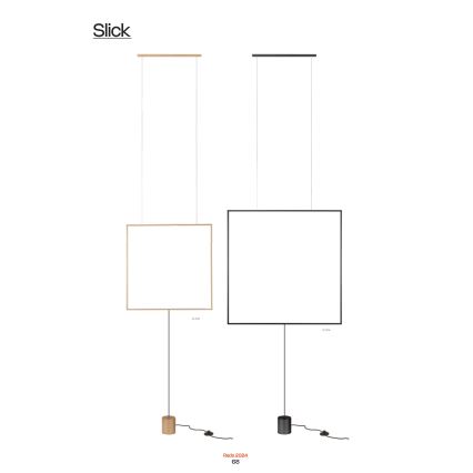 Redo 01-2134 - LED Podna lampa SLICK LED/28W/230V crna