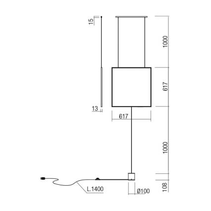 Redo 01-2134 - LED Podna lampa SLICK LED/28W/230V crna