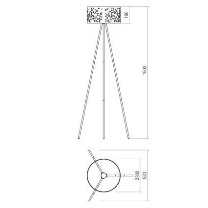 Redo 01-2141 - Podna lampa MELIA 1xE27/42W/230V