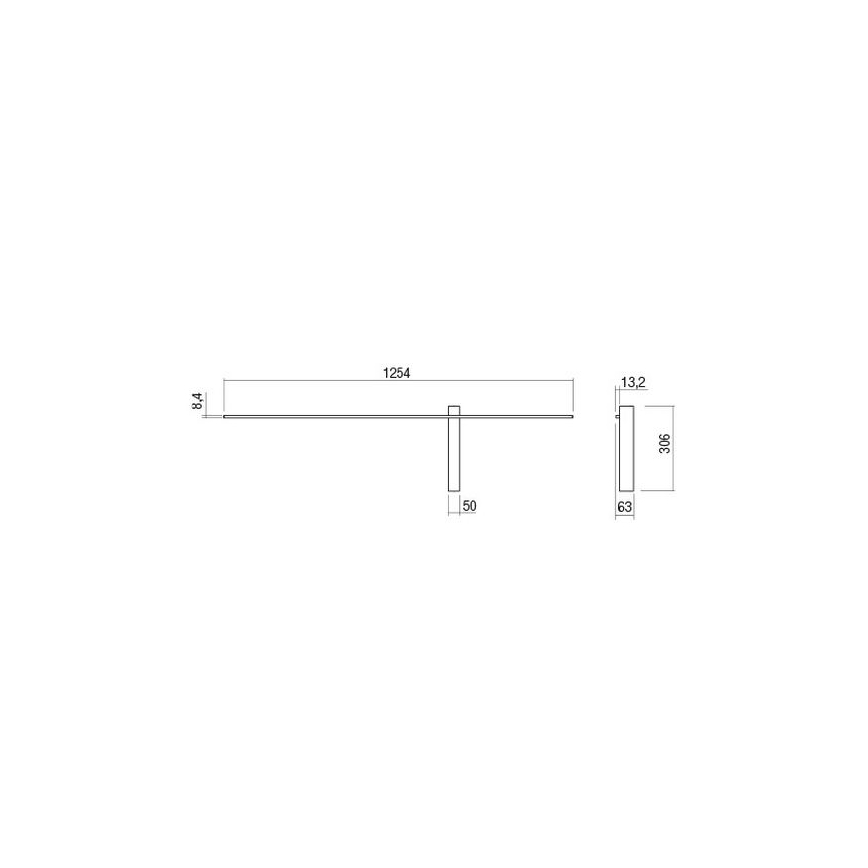 Redo 01-2200 - LED zidna svjetiljka TANGENT LED/14W/230V bijela