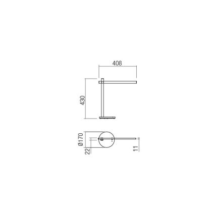 Redo 01-2212 - LED Prigušiva stolna lampa na dodir OMEO LED/5,5W/230V 3000/4500/6500K bijela