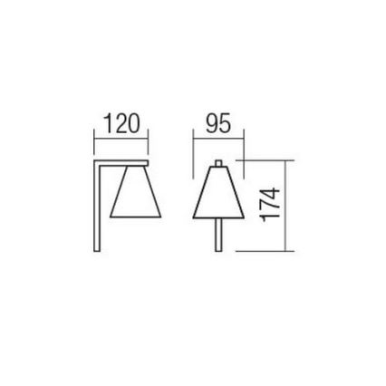 Redo 01-2216 - Zidna svjetiljka ZUMA 1xGU10/15W/230V crna/zlatna