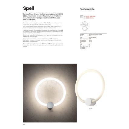 Redo 01-2223 - LED Prigušivi nadgradni luster SPELL LED/43W/230V 3000K bijela