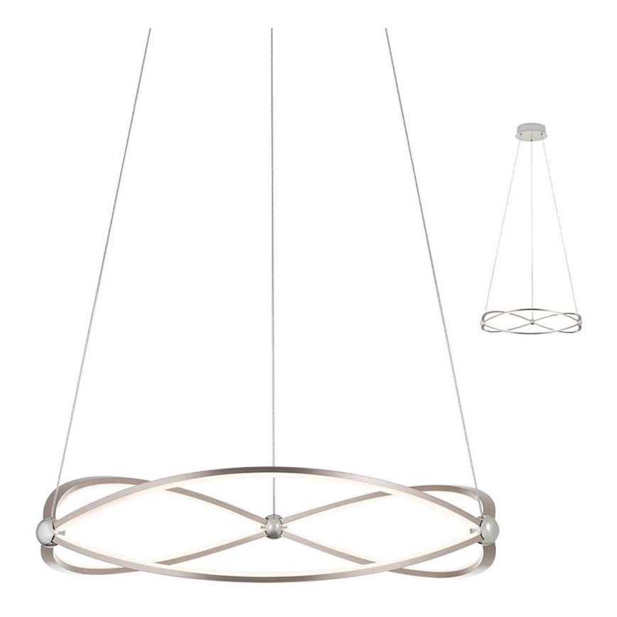 Redo 01-2251 - LED Prigušivi luster na sajli QUARK LED/43W/230V 3000K pr. 60 cm mat krom