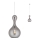 Redo 01-2259 - Luster na sajli LOB 1xE27/42W/230V pr. 22 cm siva