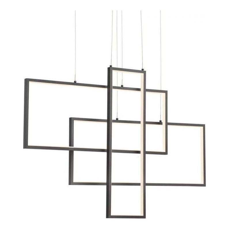 Redo 01-2315 - LED Prigušivi luster na sajli PLANA LED/60W/230V crna
