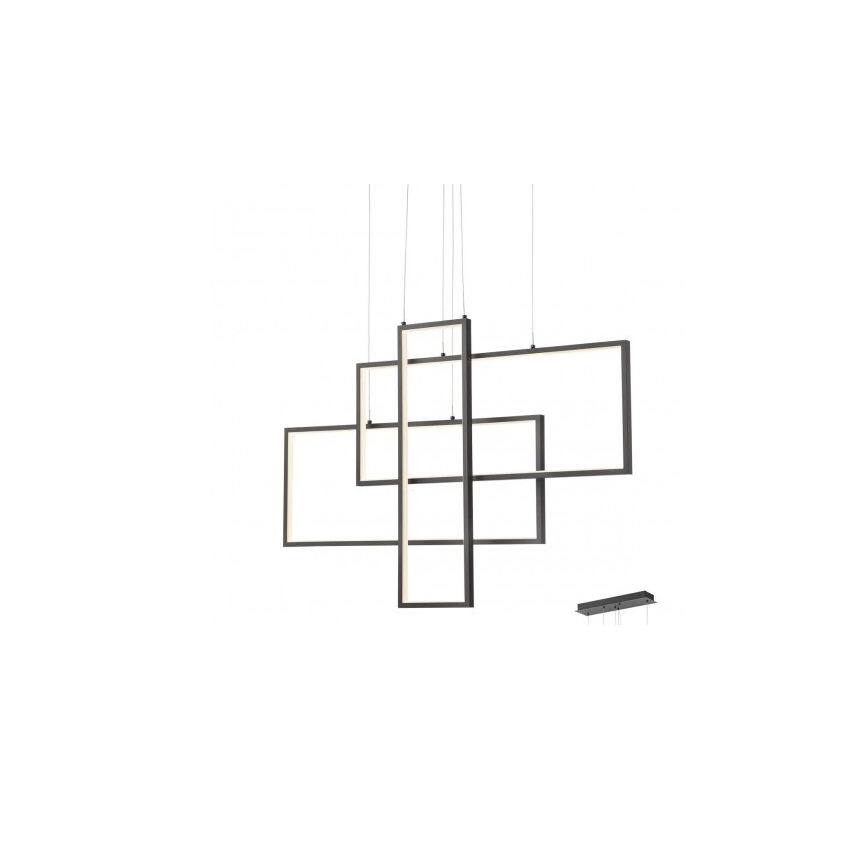 Redo 01-2315 - LED Prigušivi luster na sajli PLANA LED/60W/230V crna