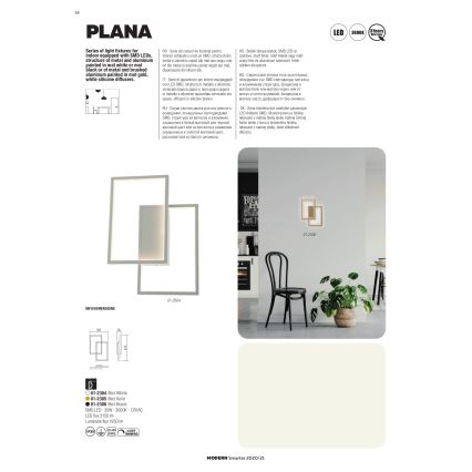 Redo 01-2316 - LED luster s mogućnošću prigušivanja na sajli PLANA LED/80W/230V bijela