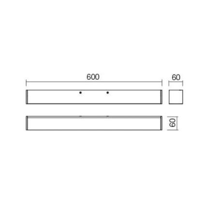 Redo 01-2327 - LED kupaonska rasvjeta za ogledalo THELA LED/17W/230V 60 cm CRI 90 IP44