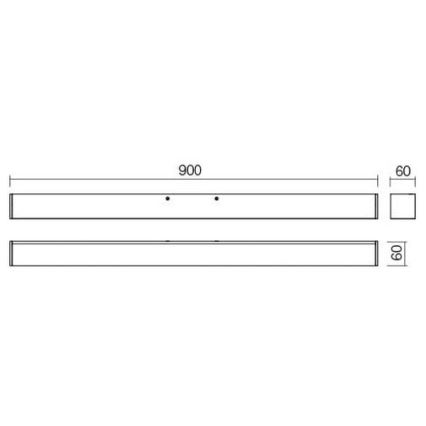 Redo 01-2328 - LED Rasvjeta za ogledalo u kupaonici THELA LED/25W/230V 90 cm CRI 90 IP44