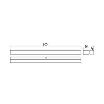 Redo 01-2330 - LED kupaonska osvijetljena ogledala TASK LED/18W/230V 90 cm CRI 90 IP44 sjajni krom