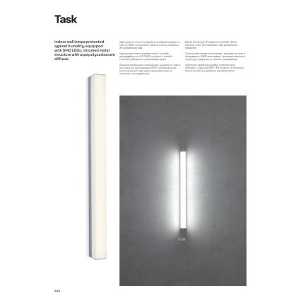 Redo 01-2331 - LED kupaonsko osvijetljeno ogledalo TASK LED/24W/230V 120 cm CRI 90 IP44 sjajni krom