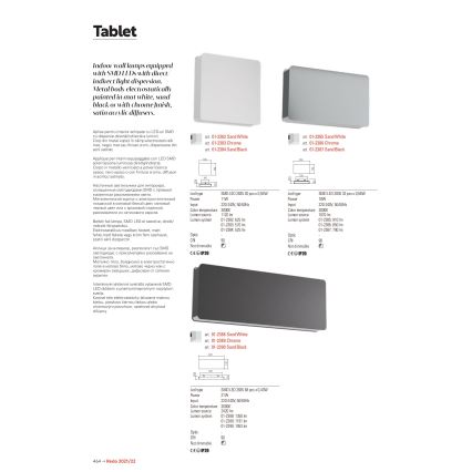 Redo 01-2384 - LED zidna svjetiljka TABLET LED/11W/230V 3000K CRI 90 crna