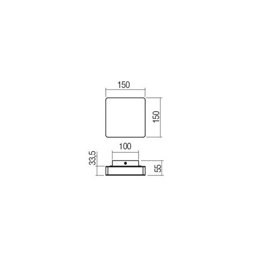 Redo 01-2384 - LED zidna svjetiljka TABLET LED/11W/230V 3000K CRI 90 crna